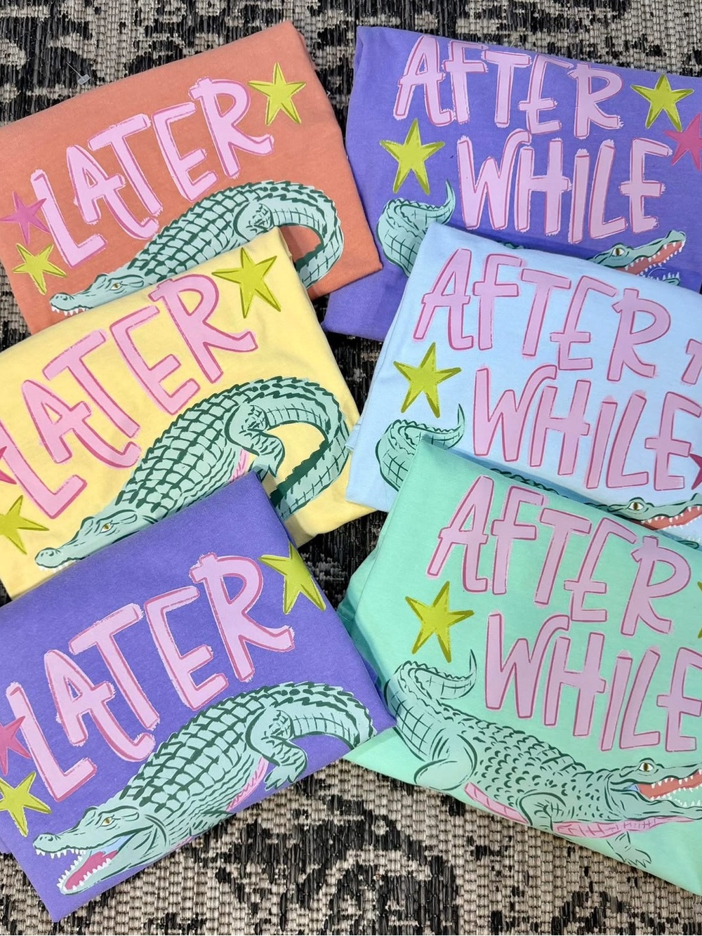 Graphic Croc 'Later/After While' Tee - Pastel MYSTERY Comfort Colors Tshirt